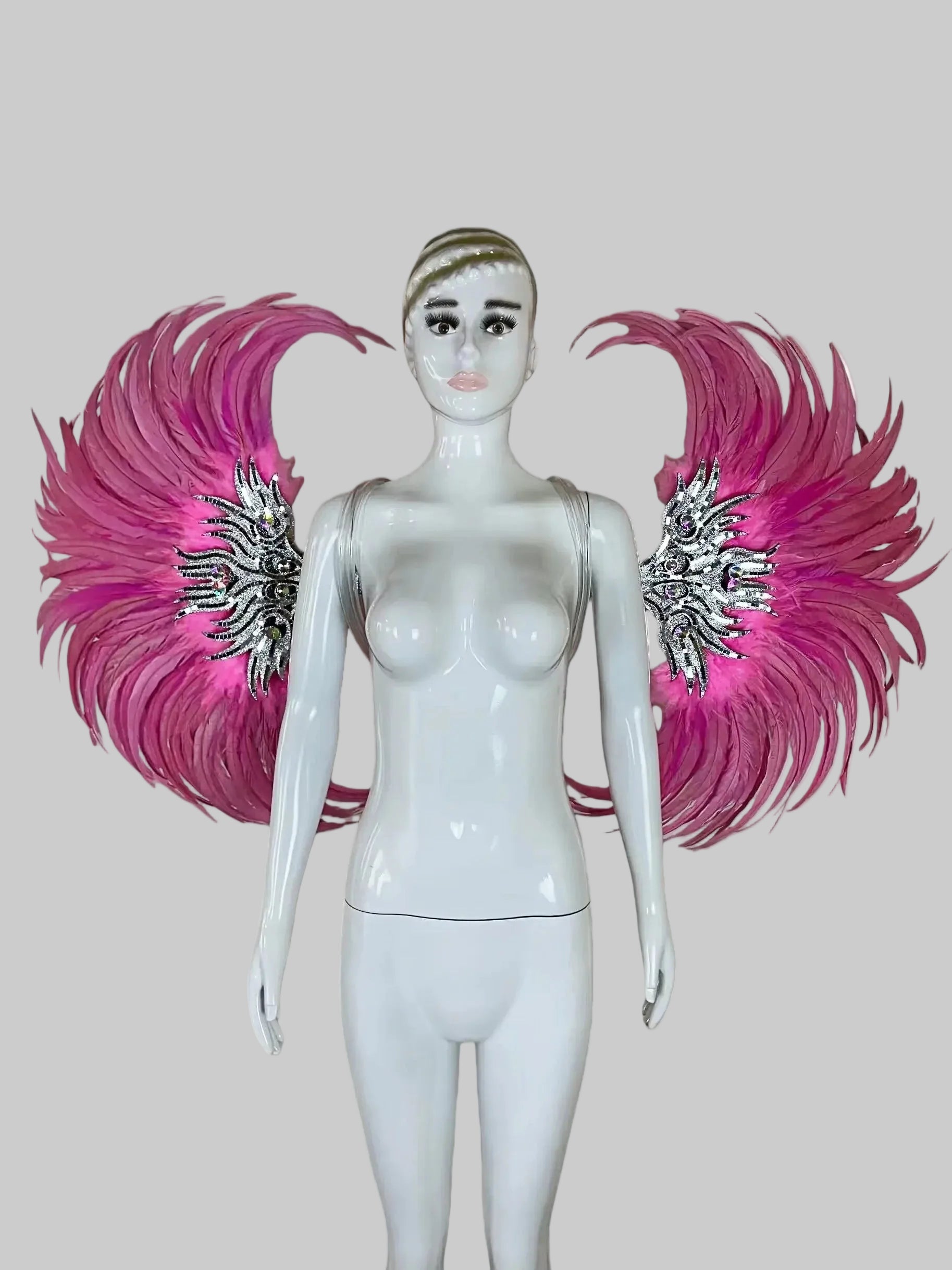 Rhinestone Feather Wings - Handmade Samba Carnival Performance Wings
