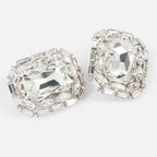 Oversized Crystal Clip-On Earrings