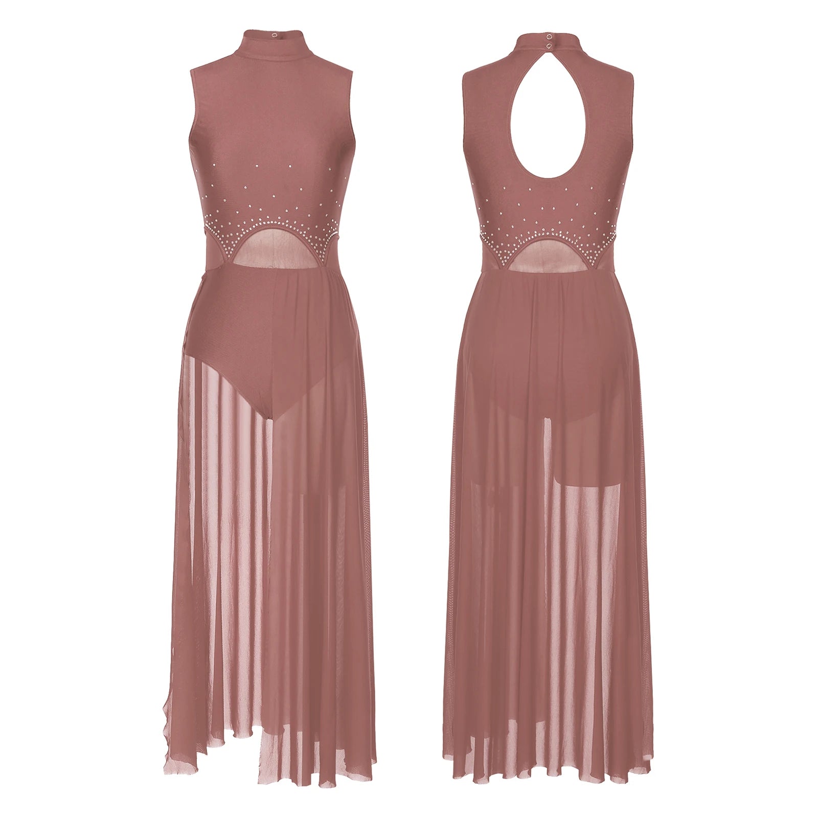 Rhinestone Lyrical Dress | Keyhole Back | Figure Skating