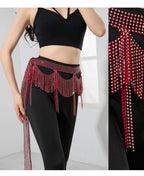 Belly Dance Hip Scarf | AB Diamond Tassel Belt