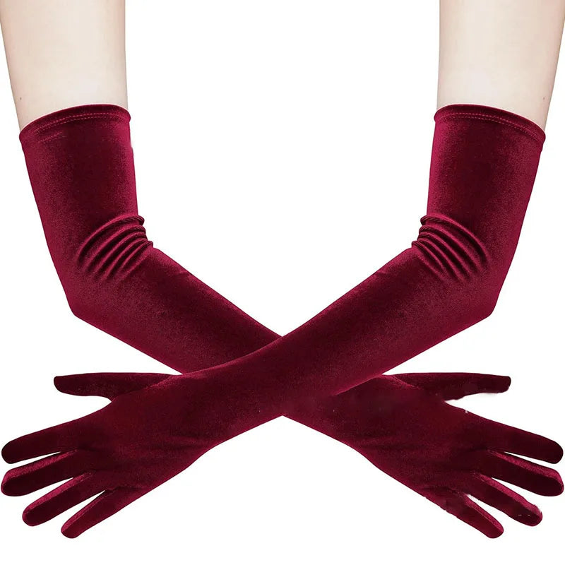 Opera Velvet Gloves | Elbow Length | 7 Colors | One Size
