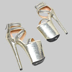 9-Inch Open Toe Platform Heels - Sexy Pole Dance Sandals