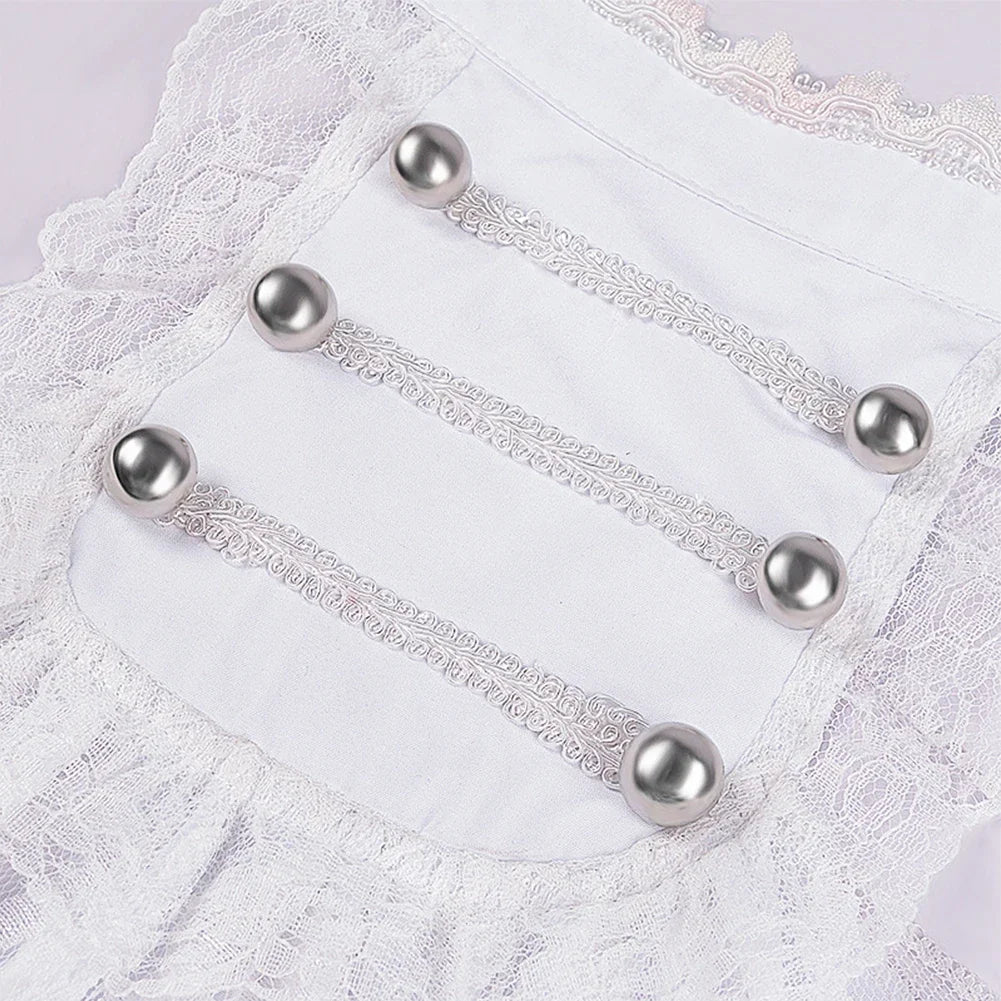 Men's Gothic Shirt | White Ruffles