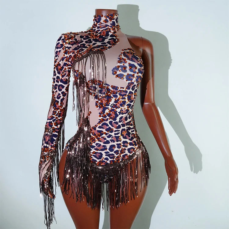 Luxe Rhythm Fringe & Rhinestone Performance Set — Multi‑Color Variants (One Size Fits S–XL)