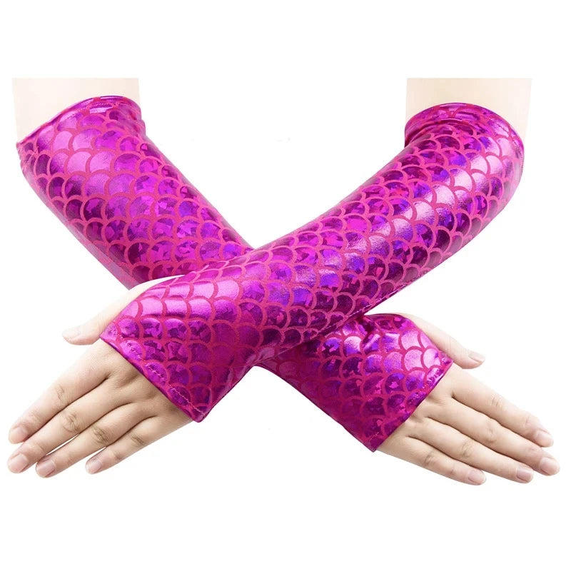 Mermaid Scale Arm Gloves | Fingerless
