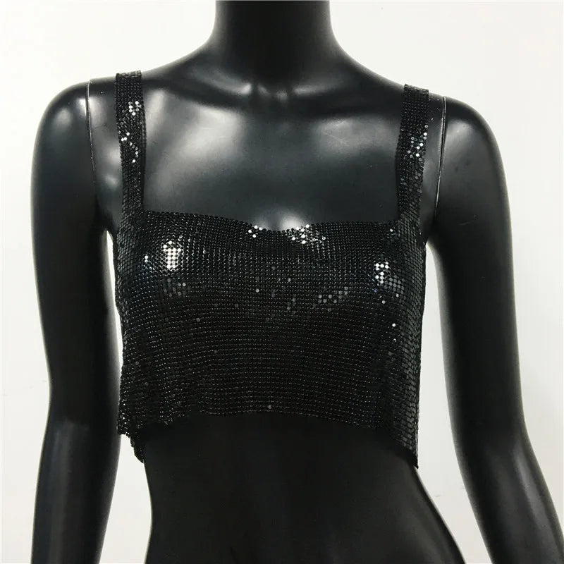 Rhinestone Diamond Corset Crop Top