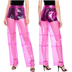 Transparent Trousers | Wide-Leg Color
