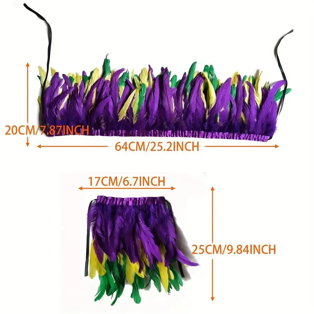 Feather Shoulder Wrap & Epaulettes | Showgirl, Drag & Festival | 28 Colours