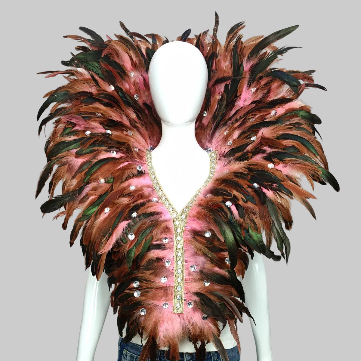 Feather Shawl - Stage Performance & Costume Accessory