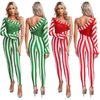 Candy Cane Jumpsuit | Christmas Stripes