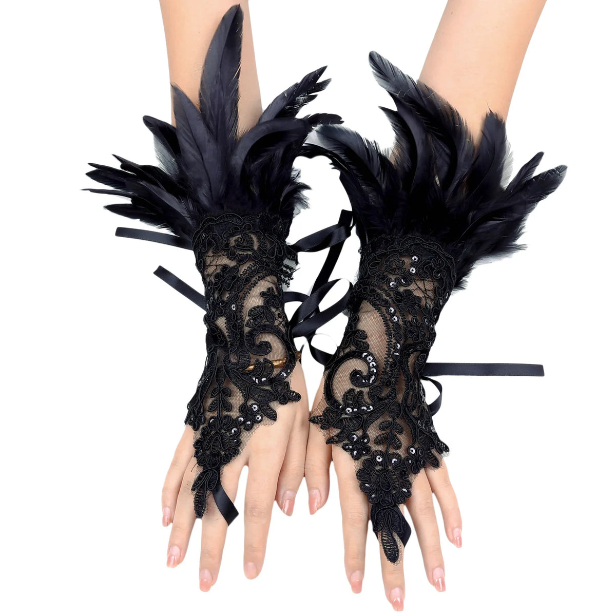Feather Wrist Cuffs | Stage Accessory
