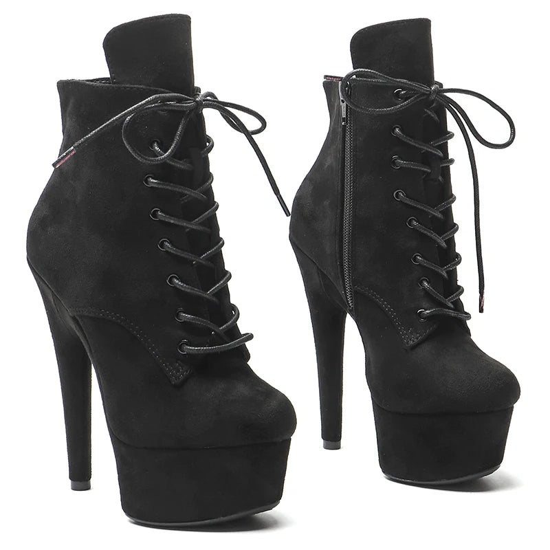 6-Inch Suede Platform Ankle Boots