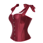 Satin Overbust Corset | Bow Straps | 10-Bone