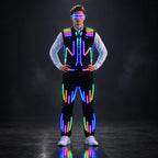 LED Robot Performance Suit | RF Color Control | 4-Hour Glow | M–4XL