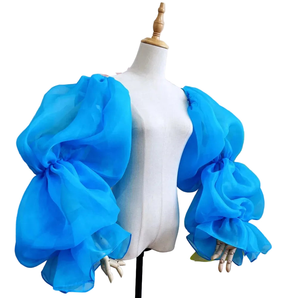 Puffy Organza Detachable Sleeves | Pageant & Bridal Accessory