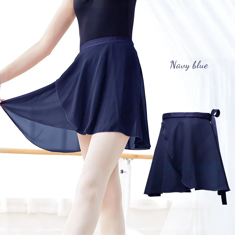 Chiffon Tie-Up Ballet Wrap Skirt | 18 Colors | S–XL