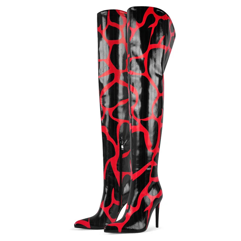 Pointed Over-the-Knee Boots | Stiletto Heel