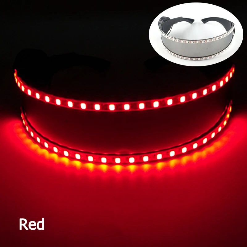 LED Light-Up Rave Glasses & Gloves | Cyberpunk Festival Eyewear
