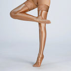 Glossy Satin Over-the-Knee Stockings | Shiny Thigh-High | One Size