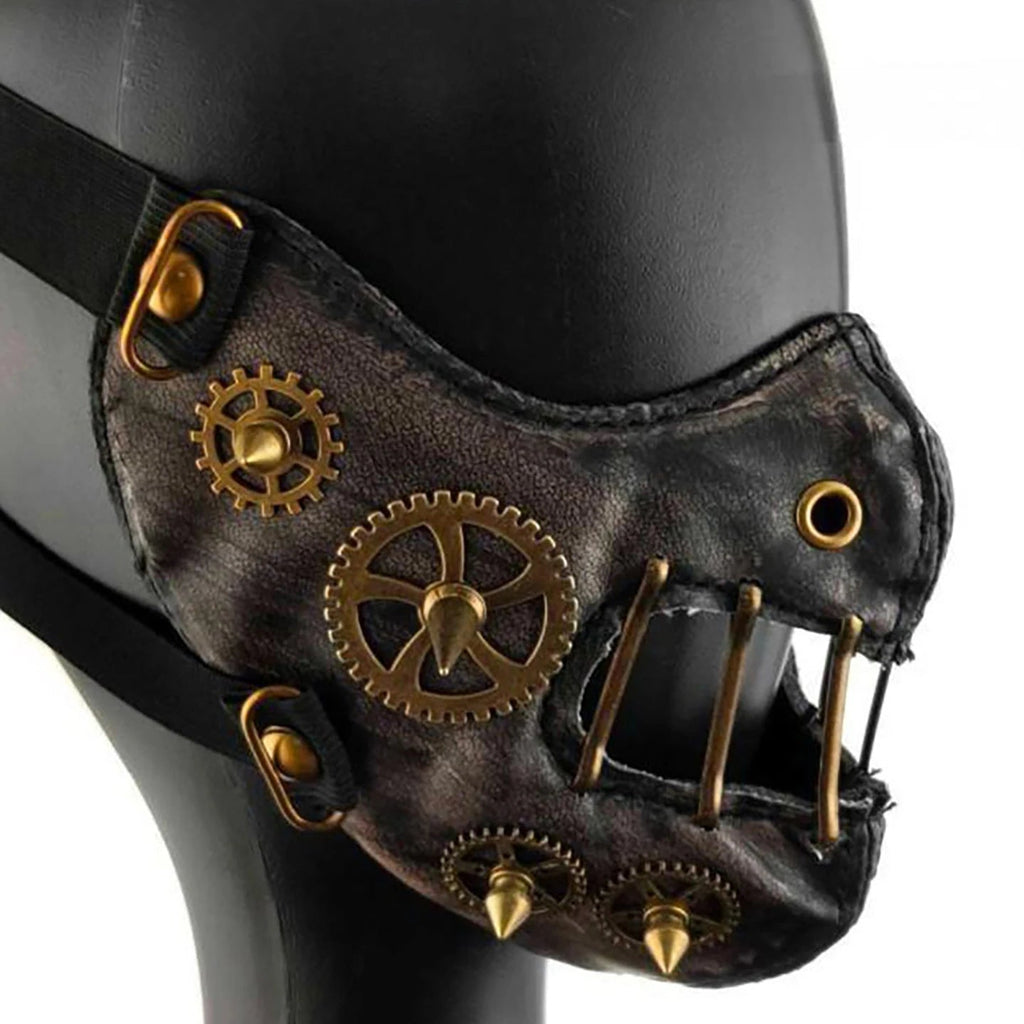 Steampunk Half-Face Mask | Gear & Spike | 10 Styles