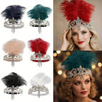 Flapper Headpiece | Rhinestones & Feathers