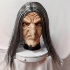 Witch Character Mask | Long Grey Hair