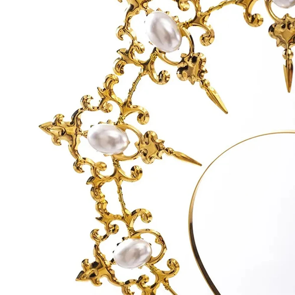 Regal Spiked Rhinestone Halo Headpiece