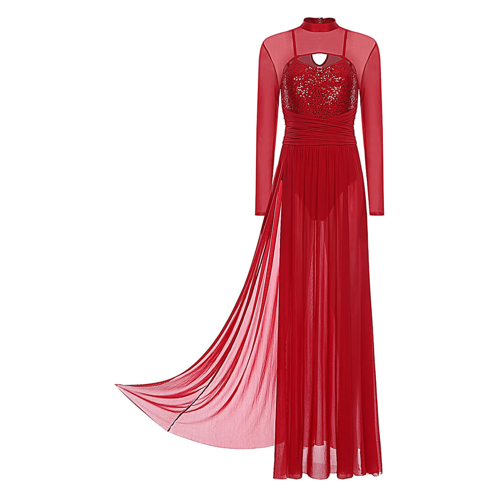 Moonlight Sequin Lyrical Dance Maxi Dress