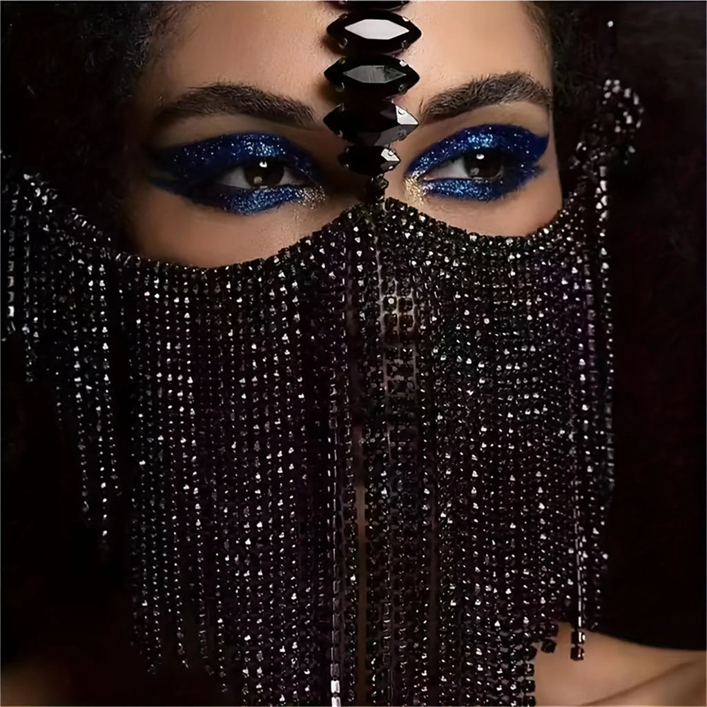 Crystal Drape Face Chain Mask