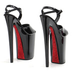 23CM Patent Glitter Platform Pole Dance Heels - 9 Inch High Heel Performance Sandals