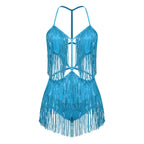 Starlight Tassel Sequin Latin Dance Bodysuit