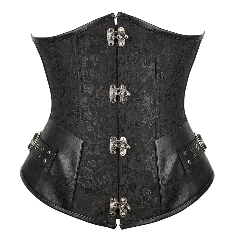 Steampunk Underbust Corset | Jacquard Lace-Up | 6 Colors | S-2XL