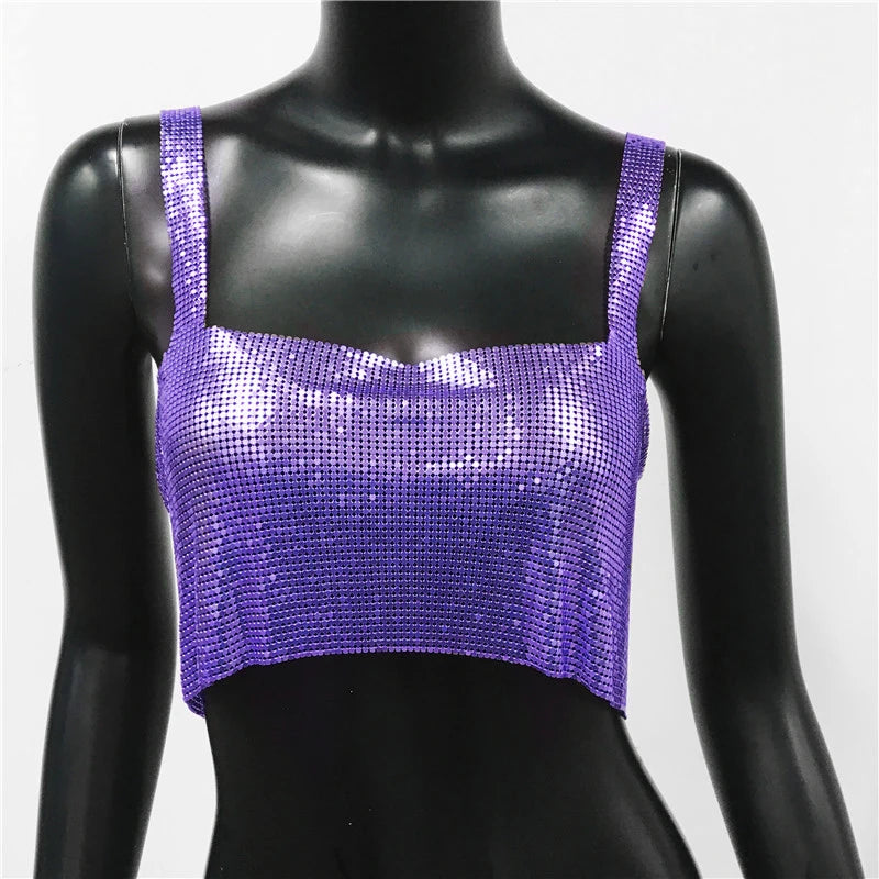 Rhinestone Diamond Corset Crop Top