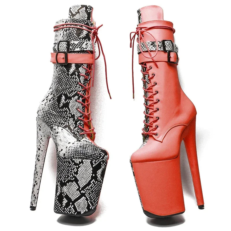9-Inch Snake & Matte Ankle Boots