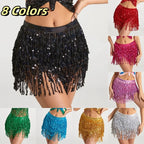 Sequin Fringe Hip Scarf | Belly Dance Wrap Skirt
