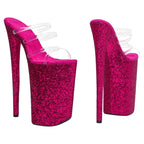 10-Inch Transparent Platform Sandals - Exotic Dance Heels