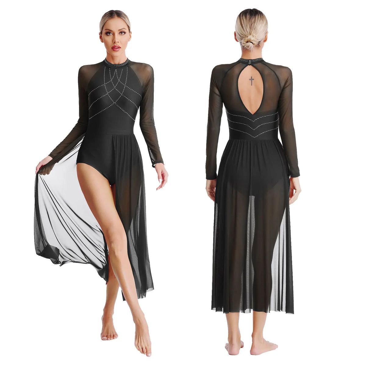 Lyrical Dance Dress | Flowing Split Mesh