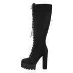 Flock OTK Platform Boots | Stiletto Heel | 13cm | US 5–15