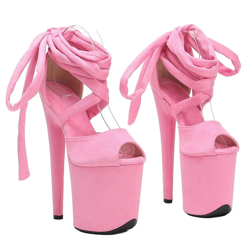 8-Inch Suede Platform Sandals