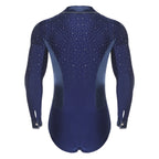 Men's Rhinestone Dance Leotard | Long Sleeve | Latin & Figure Skating
