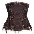 Steampunk Underbust Corset | Steel-Boned | Black & Brown