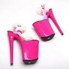 9-Inch Holographic Platform Sandals - Slip-On Heels