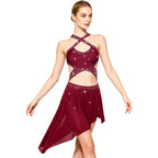 Aurora Rhinestone Ruched Dance Dress