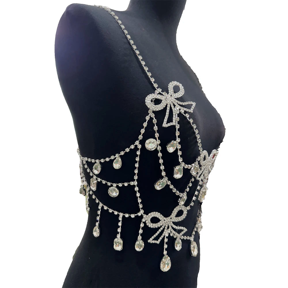 Crystal Bowknot Body Chain | Glass Rhinestone