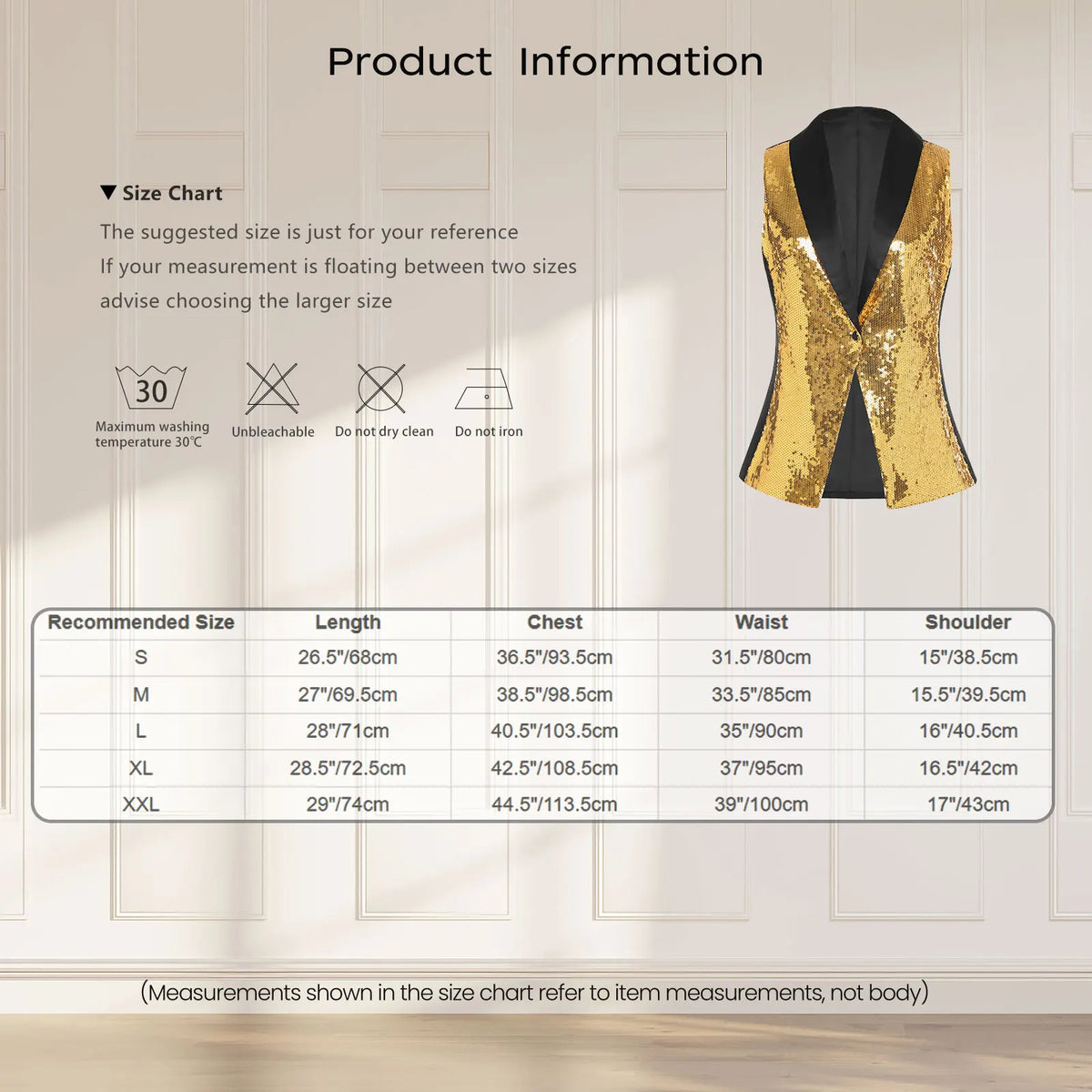 Sequin Contrast Vest | V-Neck Waistcoat | Jazz & Cabaret | Stage Performance