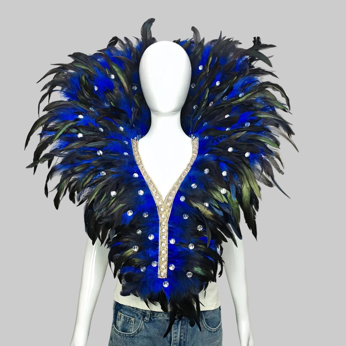 Feather Shawl - Stage Performance & Costume Accessory