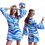 Women's Hippie Costume Set | 7-Piece | 60s 70s Disco Dress