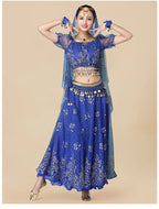 Bollywood Belly Dance Costume | 5-Piece Set with Veil & Headpiece