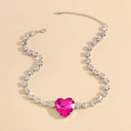 Rhinestone Choker | Crystal Heart