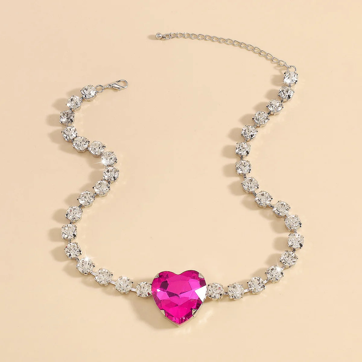 Rhinestone Choker | Crystal Heart